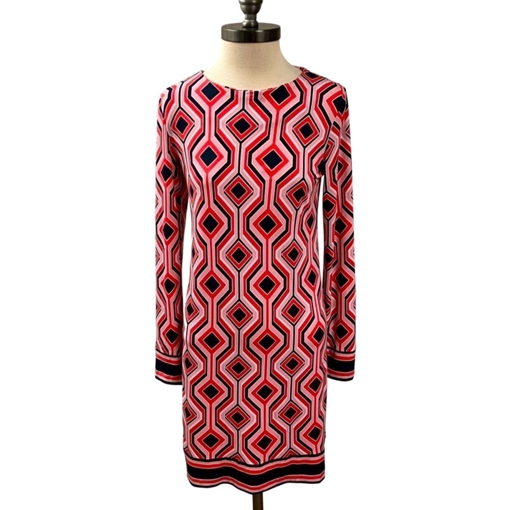 Office Classic Michael Michael Kors Geometric Stretch Shift Dress SZ XS